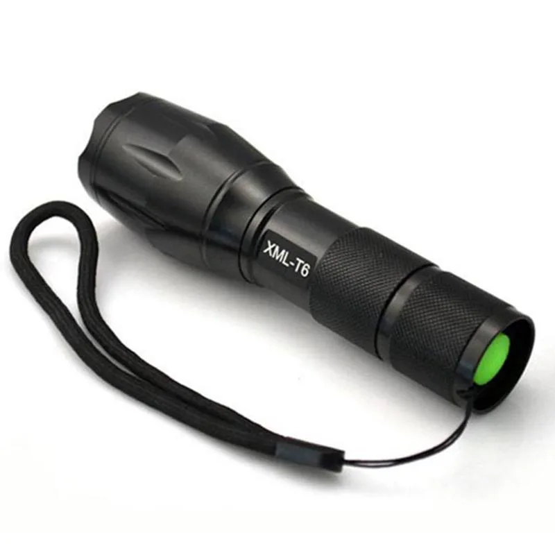 XML T6 3800 Lumens High Power LED Torches Zoomable LED Flashlights Torch Light Battery Charger with RETAIL BOX