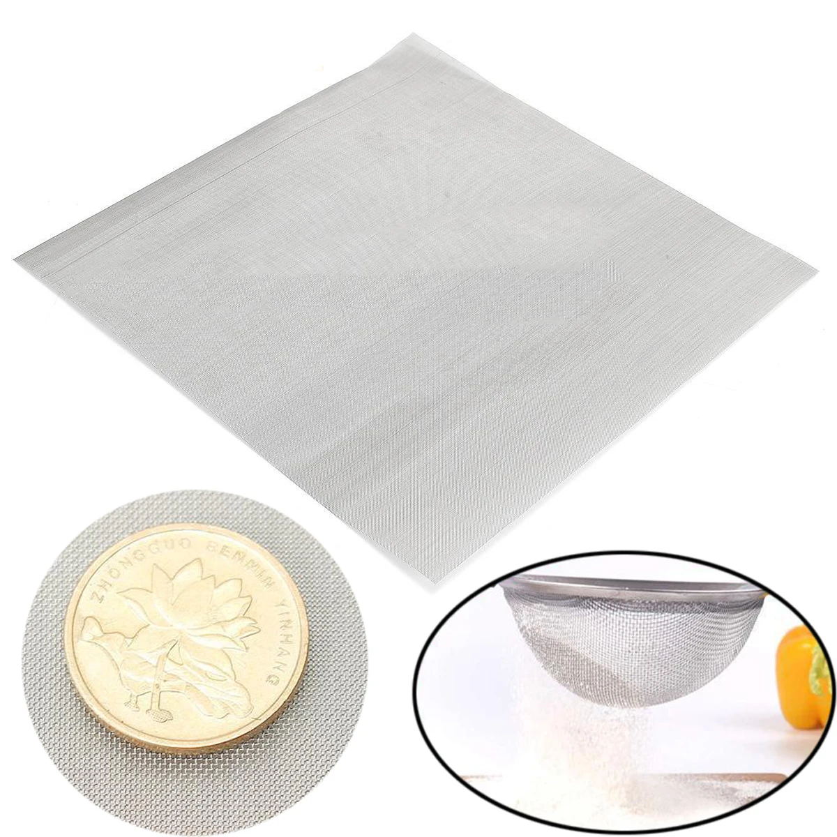 1pc New 30*30cm 304 Stainless Steel Filtration #80 Woven Wire Mesh Cloth Screen