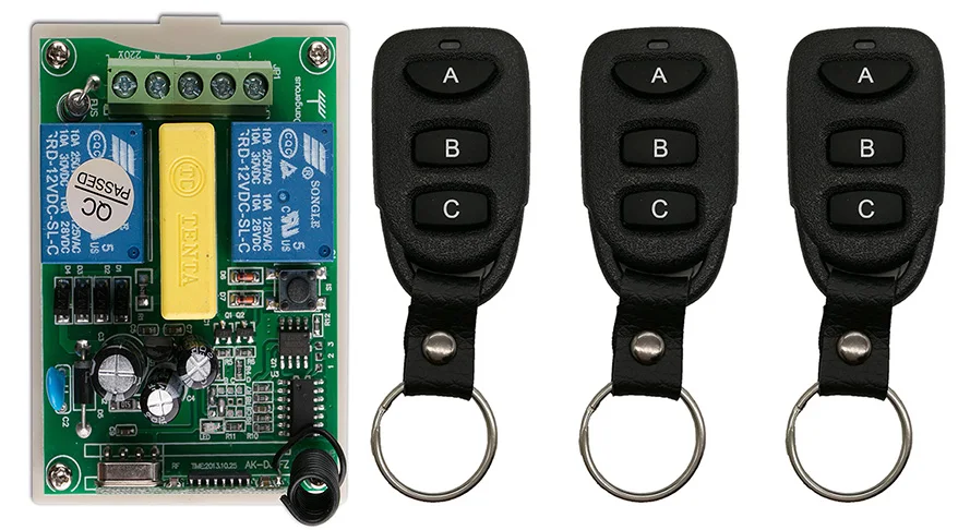 433 МГц AC 220 В двигатель RF беспроводной пульт дистанционного управления 220 В вверх и вниз пульт дистанционного управления двигатель вперед назад дистанционный переключатель