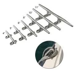 316 Stainless Marine Boat Hollow Open Base Cleat Heavy Duty High Mirror Finish Yacht Rope Hollow Open Base Cleat Bollard Boat