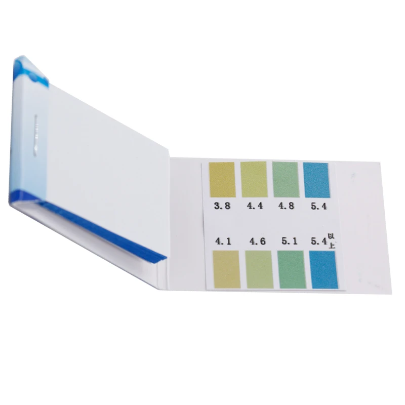 80 strisce PH Acido Gamma 3.8-5.4 PH Cartina di Tornasole di carta Acqua Alcalina di Carta Che Indica Kit per il Test di 21% di sconto