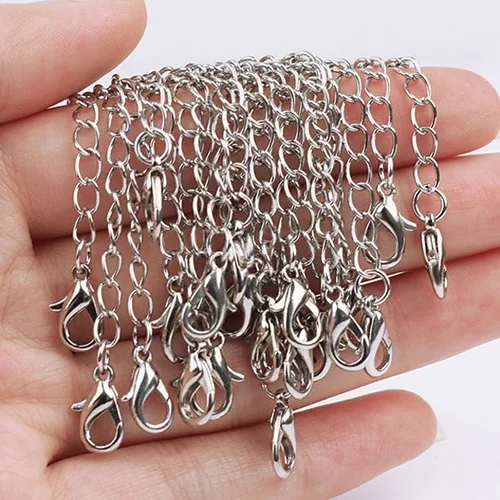 200pcs x Amazing Silver Plated Bracelet Necklace Chain Extenders Jewelry Findings Rhodium silver or you pick color