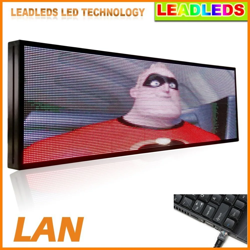 P5 39 X 14inch Full Color Indoor LED Video Display Screen Led Message Sign Programmable, Clearly Display Video / Music(voice)