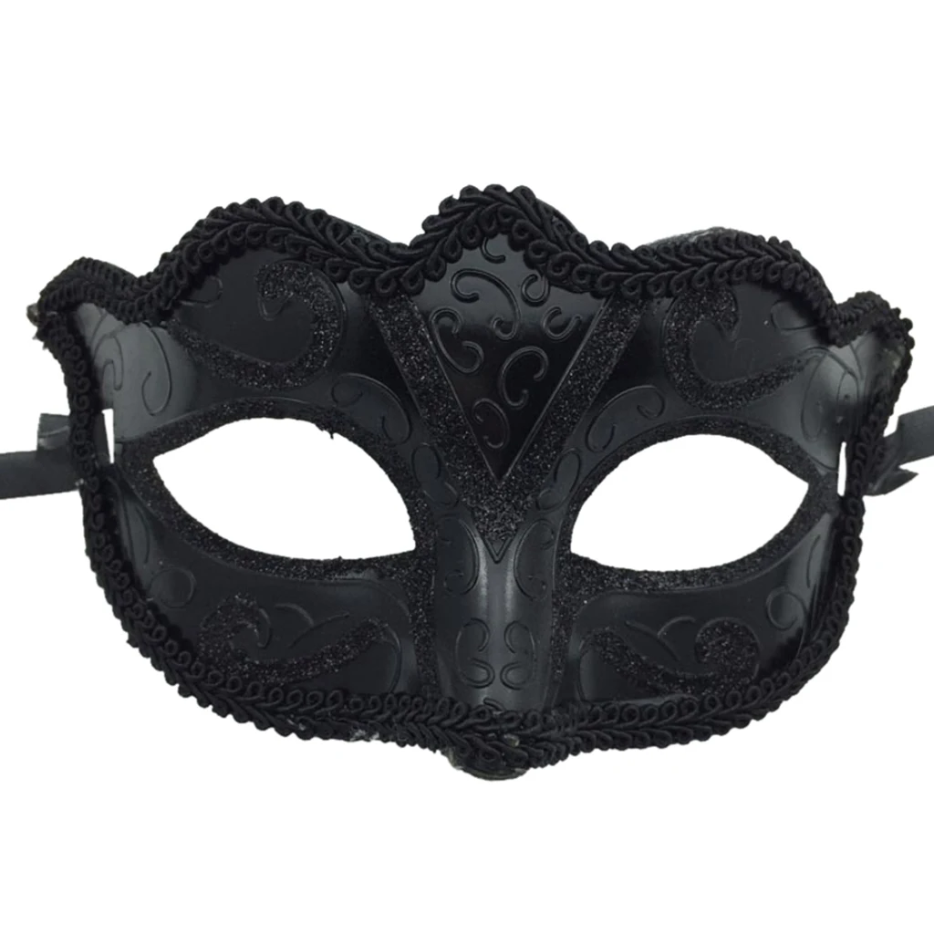 1PCS Hot Sales Men Sex Ladies Masquerade Ball Mask Venetian Party Eye Mask New Black Carnival Fancy Dress Costume Party Decor