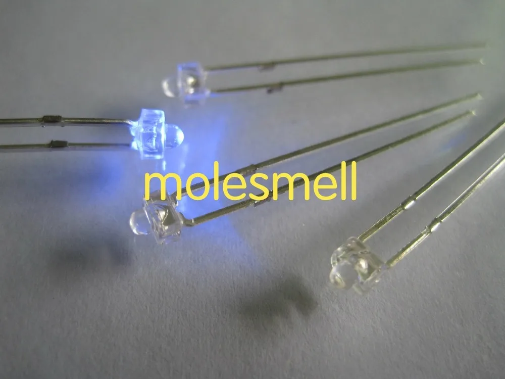 1000pcs 1.8mm Ultra Bright Blue LED 1.8mm blue water clear transparent led light lamp