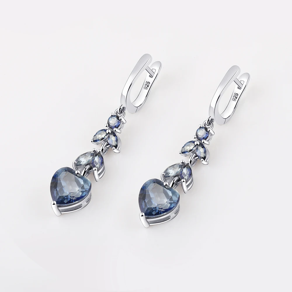 Gem\'s Ballet 7.88Ct Natural Iolite Blue Mystic Quartz Gemstone Drop Earrings 925 Sterling Silver Fine Jewelry For Women