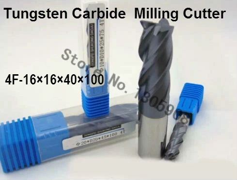 

4F-16*16*40*100,HRC50,Spiral Bit Milling Tools Carbide CNC flat End mills Router bits , the lathe tool,boring bar,cnc,machine