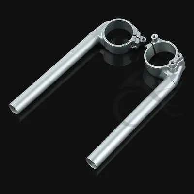 Motorcycle Aluminum A Pair Handle Bar Clip On Silver For YAMAHA YZF R1 2004-2008 2005 2006 2007 Left&Right