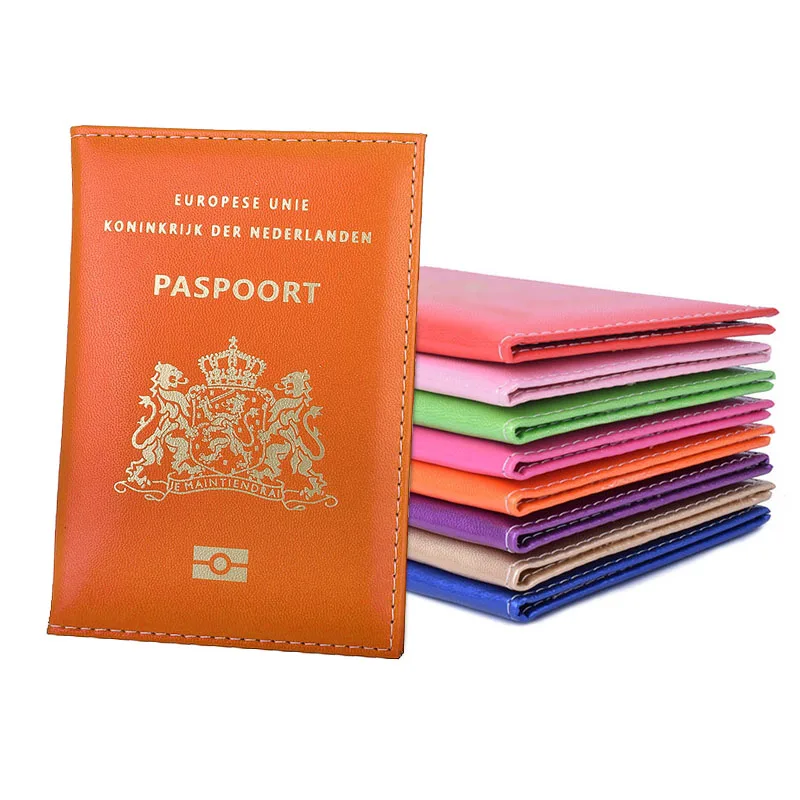 Leder Netherland Passport Abdeckung Halter Tasche für Dutch Holland Identifikation Fall Reise Brieftasche Männer Frauen Luxus Marke