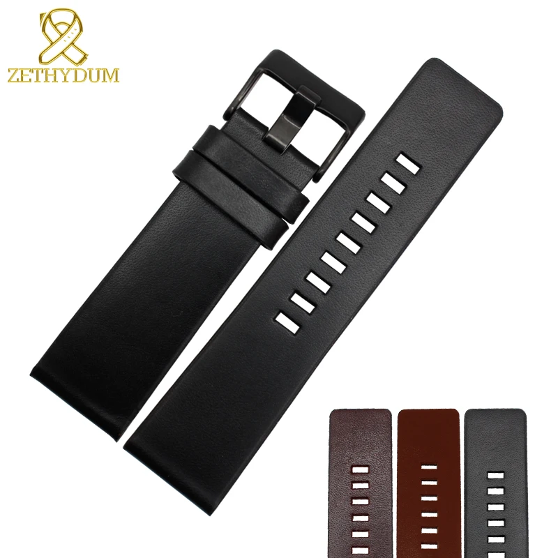 leather watchband 22 24 26 28 30mm leather bracelet watch strap wristwatches band for Diesel DZ4343 DZ7293 DZ7333 watch band