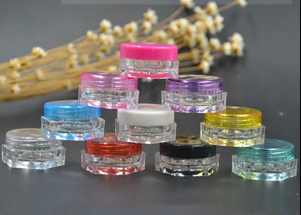 

Шестигранный контейнер для теней для век 3G, мощный контейнер для крема, банка для косметики, косметический контейнер для косметики 3g