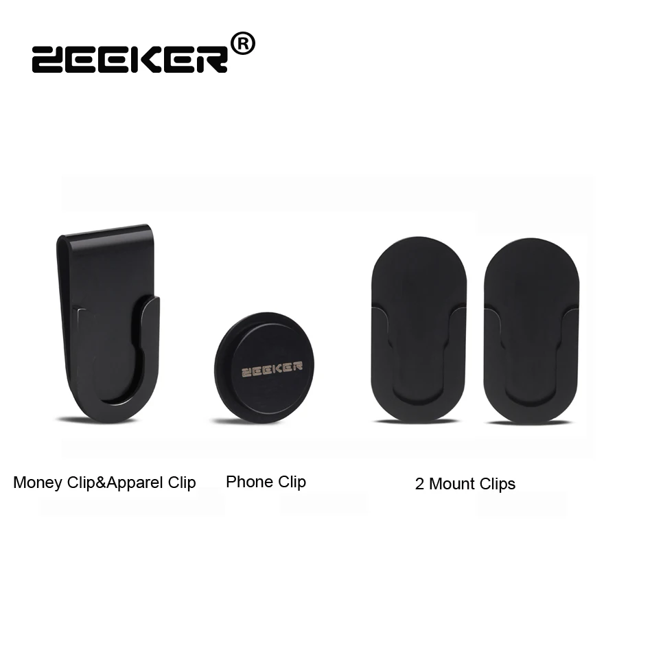 ZEEKER – pince à billets 4 en 1 en acier inoxydable, portefeuille, Clip de téléphone en métal multifonction, nouveauté 2018