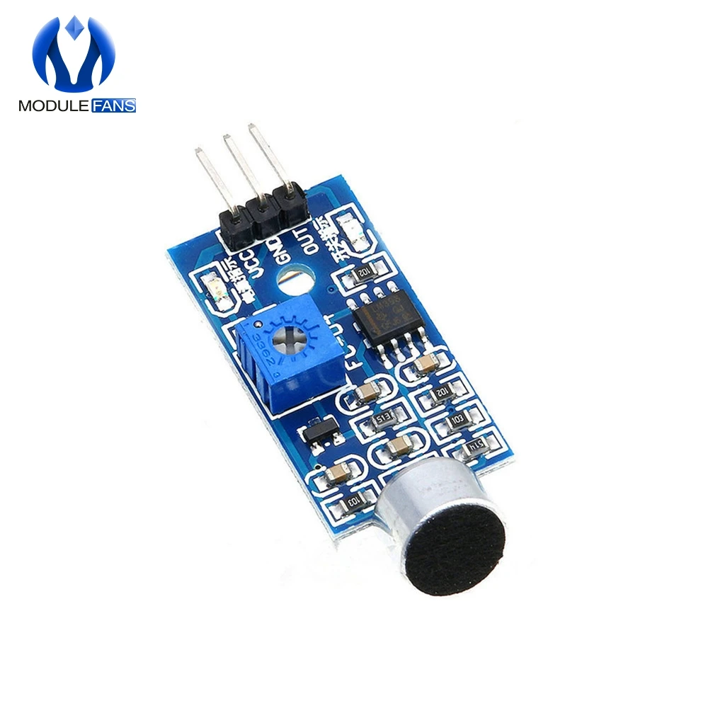 2PCS Microphone Sensor High Sensitivity Sound Detecte Voice Switch Detect Module For Arduino 3 Pin 3.3V-5V Digital Ouput