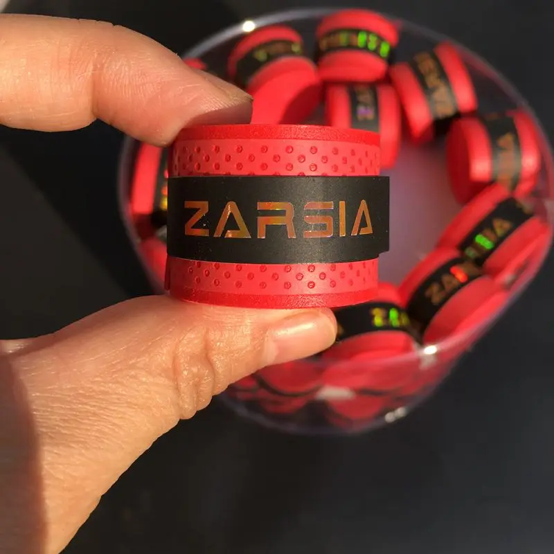 60 pz spedizione gratuita ZARSIA overgrip da Tennis, presa per racchetta da Tennis con punto di pressione, fascia per racchetta da badminton a secco (rossa)