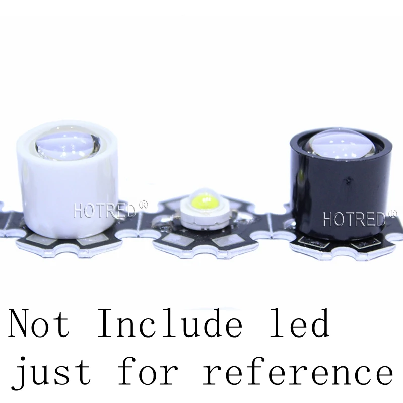 LED Lens 10 Degree IR Focus Reflector Collimator 14.5mm Lenses with Black White Holder For 1W 3W 5W High Power COB Lamp Light