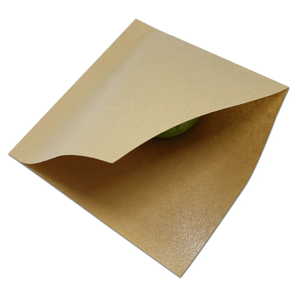 

800pcs/lot Blank Brown Kraft Paper Greaseproof Bag Triangle Food Packaging Snack Fried Chips Donuts Barbecue Wholesale 18*18cm