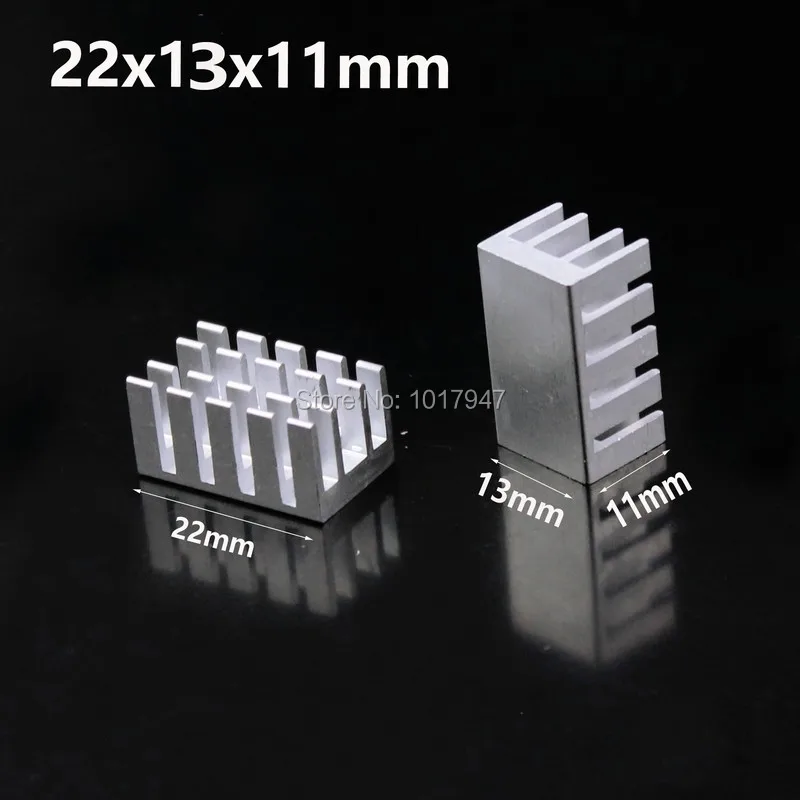 1000 Pieces lot 22x13x11mm Aluminum Heatsink Radiator Cooler for Electronic IC LED Computer