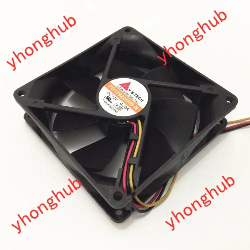 

Y.S.TECH FD129225HB-N DC 12V 0.23A 3-ire 90X90X25mm Server Cooling Fan