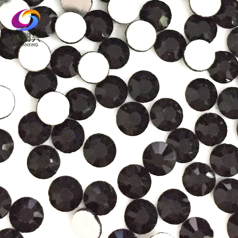 

SS3-SS10 1440pcs/lot black color Non HotFix flatback glass crystal 3D Nail Art Rhinestone diy Decorations MPHS