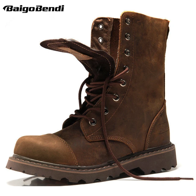 Man Genuine Leather Boots Genuine Leather Boots Men Leather Motorcycle Shoes Hot Aliexpress