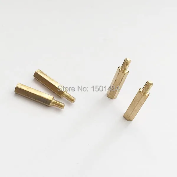 10pcs M3*18mm +6mm Brass Hex Standoff Pillar Single-head screw M3 Pillars NEW