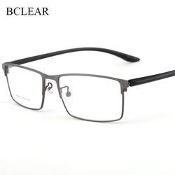 BCLEAR 2019 Alloy Glasses Frame Men Ultralight Square Myopia Presbyopia Prescription Eyeglasses Metal Full Optical Frame Eyewear