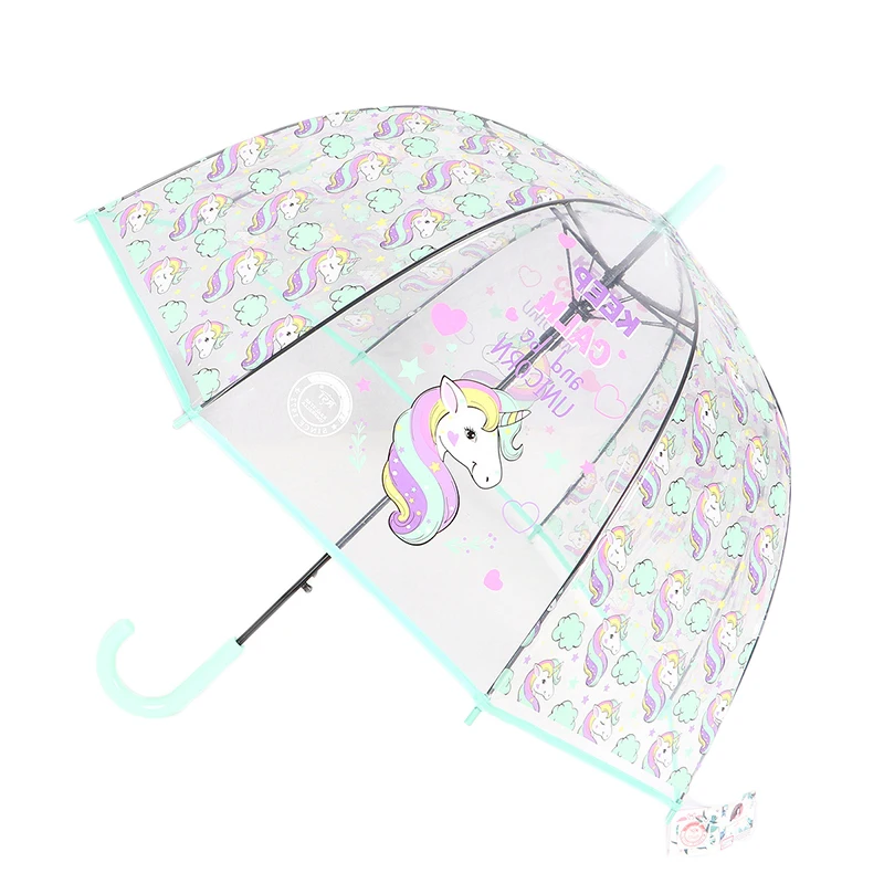 Kids Umbrella Unicorn Transparent Umbrellas Children Laser Umbrella Alpaca Girl Umbrellas Sakura Dropshipping Cute Cartoon