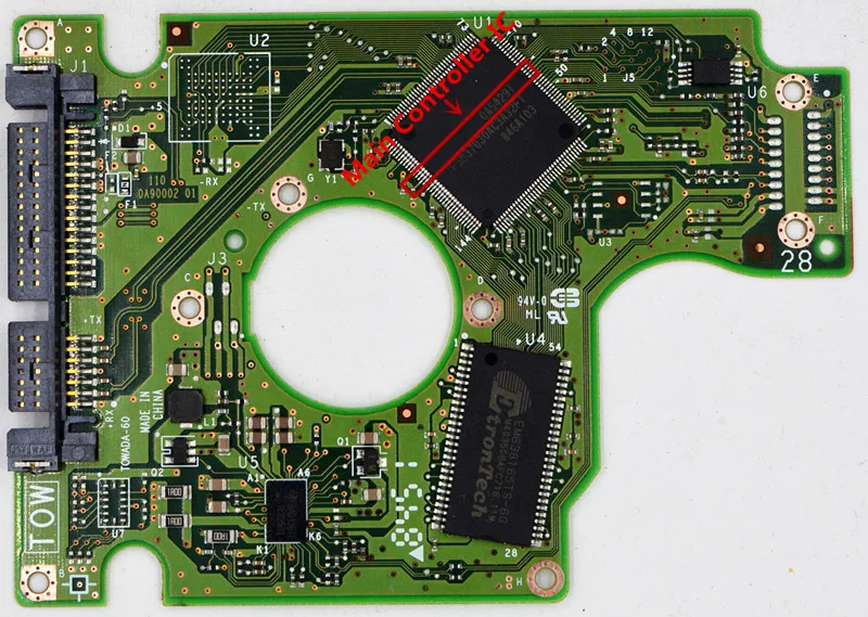 Hitachi HDD PCB / 220 0A90002 01 , 110 0A90002 01 / IC: 0A54291,0A52030,0A54359/adesivi: 0A54296,0A53120 ,0A54346 , 0A71274