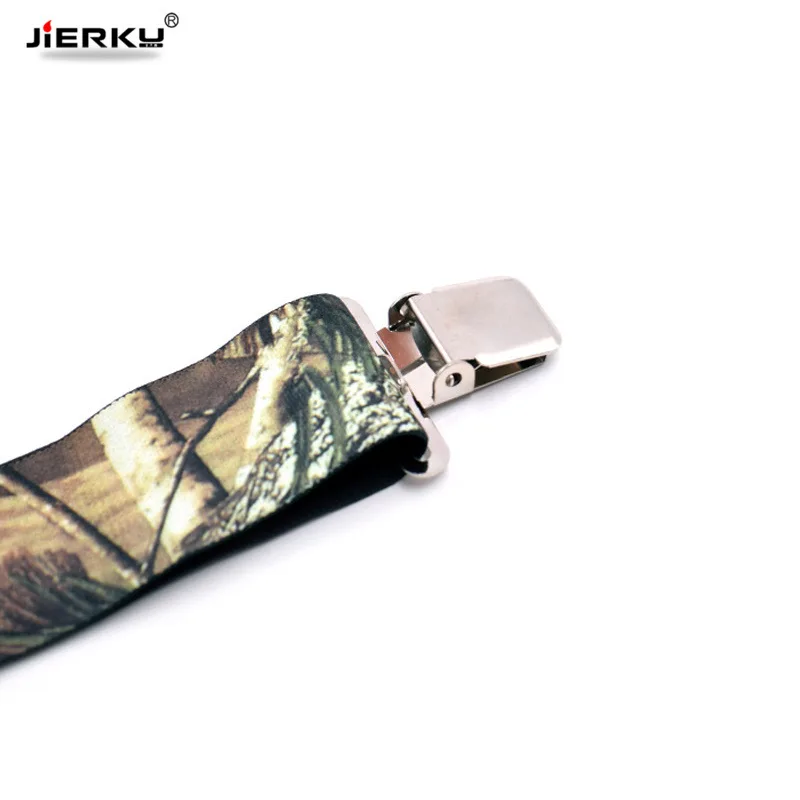 Man's Camouflage Suspenders 4 Clips Outdoor Braces Elastic Adjustable Suspensorio Bretelles Tirantes Trousers ligas cowboy Strap