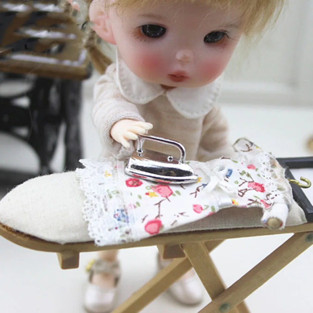 ملحقات مصغر لبيت الدمى 1/12 ألعاب مجسمة مصنوعة من حديد البخار لتزيين بيت الدمى