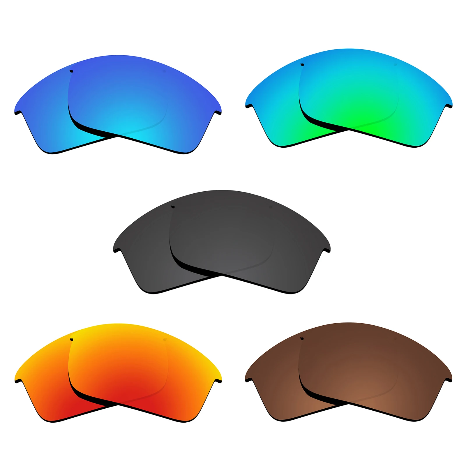 

Glintbay 5 Pairs Polarized Sunglasses Replacement Lenses for Oakley Bottle Rocket-5 Colors