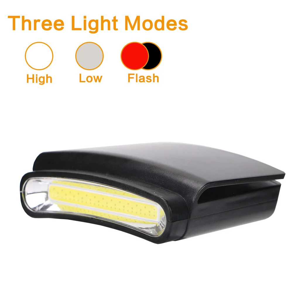 3 Modes Waterproof Strong 1000 Lumens COB LED Lamps Headlight Riding Headlamp Flashlight Cap Hat Head Lamp Light With 3xAAA