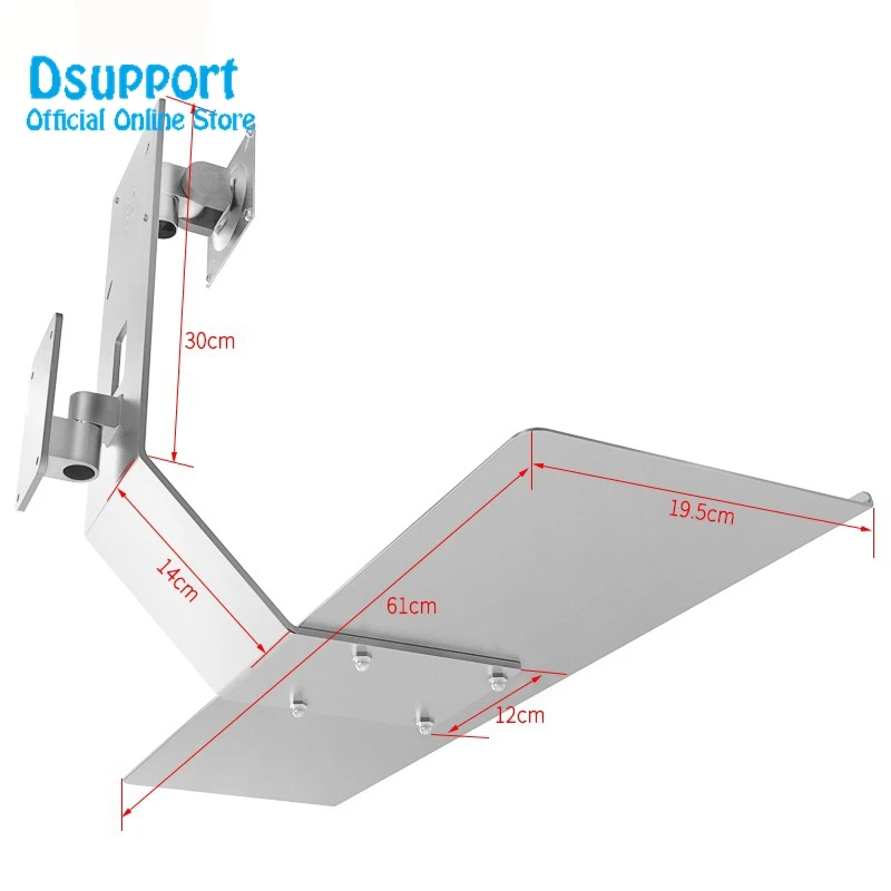 New wall Mount Full Motion Monitor Keyboard Mount Holder Sit-Stand Workstation