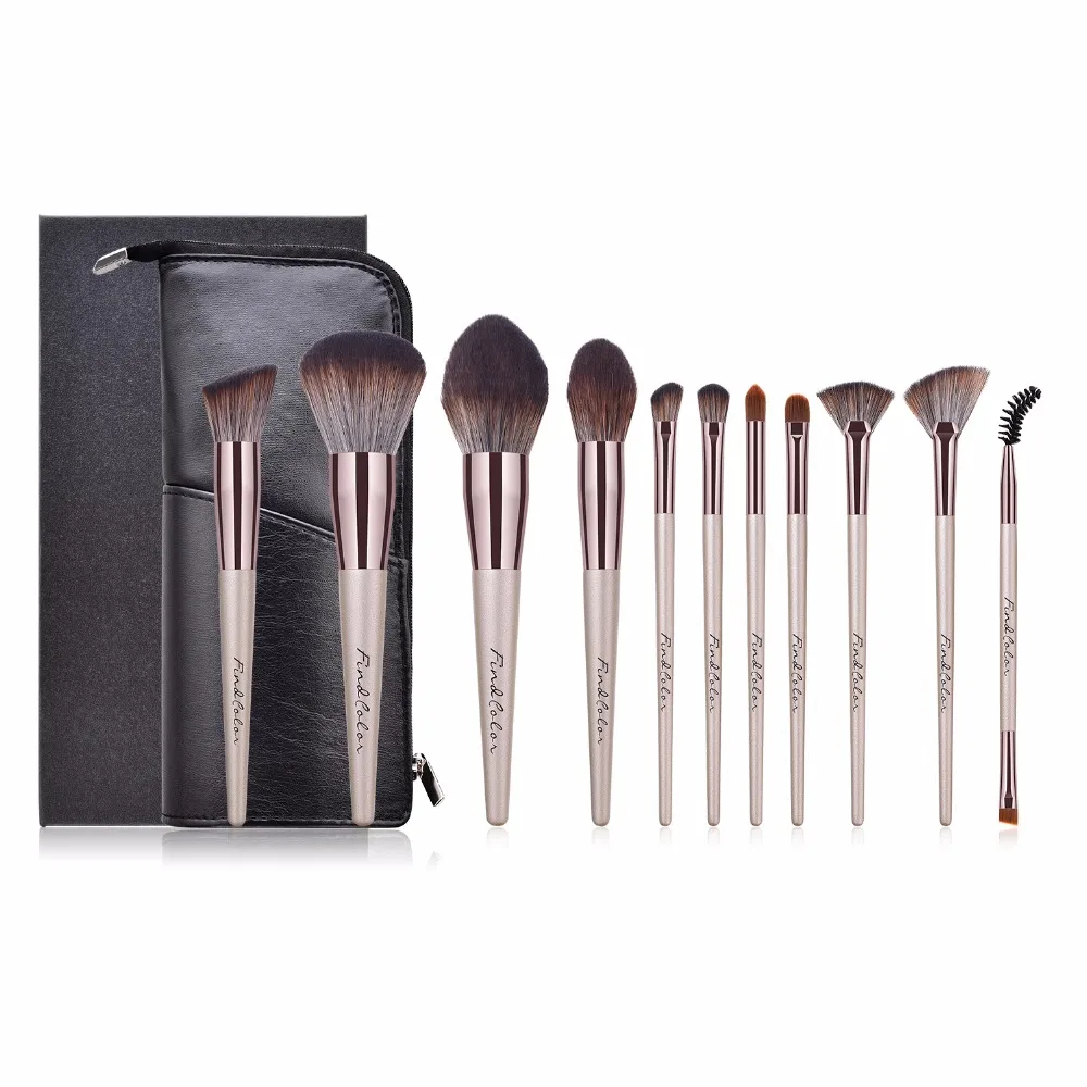 

Makeup Brushes Set Gift Package 11 Pcs Classical Style Highlight Foundation Angle Eyeshadow Eyelash Brush Fashion Micro Brush