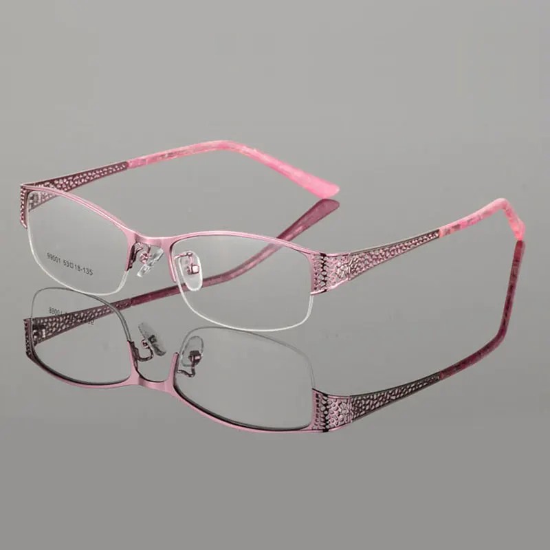 Reven Jate Halb Randlose Brillen Rahmen Optische Verordnung Halb-Rim Brille Spektakel Rahmen Für frauen Brillen Weiblich