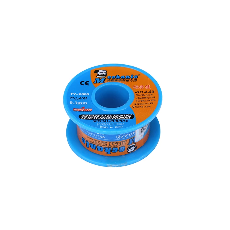 2pcs/lot Mechanic 0.3mm Rosin Core Solder Wire 40g Low Melting Point Soldering Tin Wire PCB BGA Welding Repair Tools 