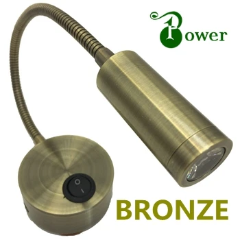 

BRONZE FINISH 2W WALL MOUNTED LED READING LIGHTS FOR BEDROOM