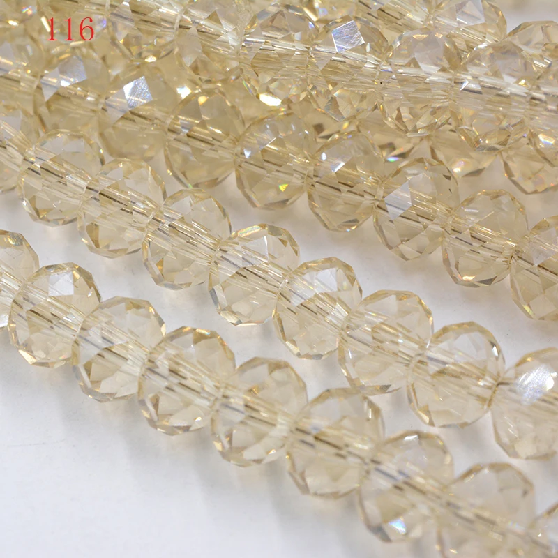 FLTMRH     Wholesale Faceted silver color Glass Crystal Rondelle Spacer Beads  6mm Pick Siz Free Shipping