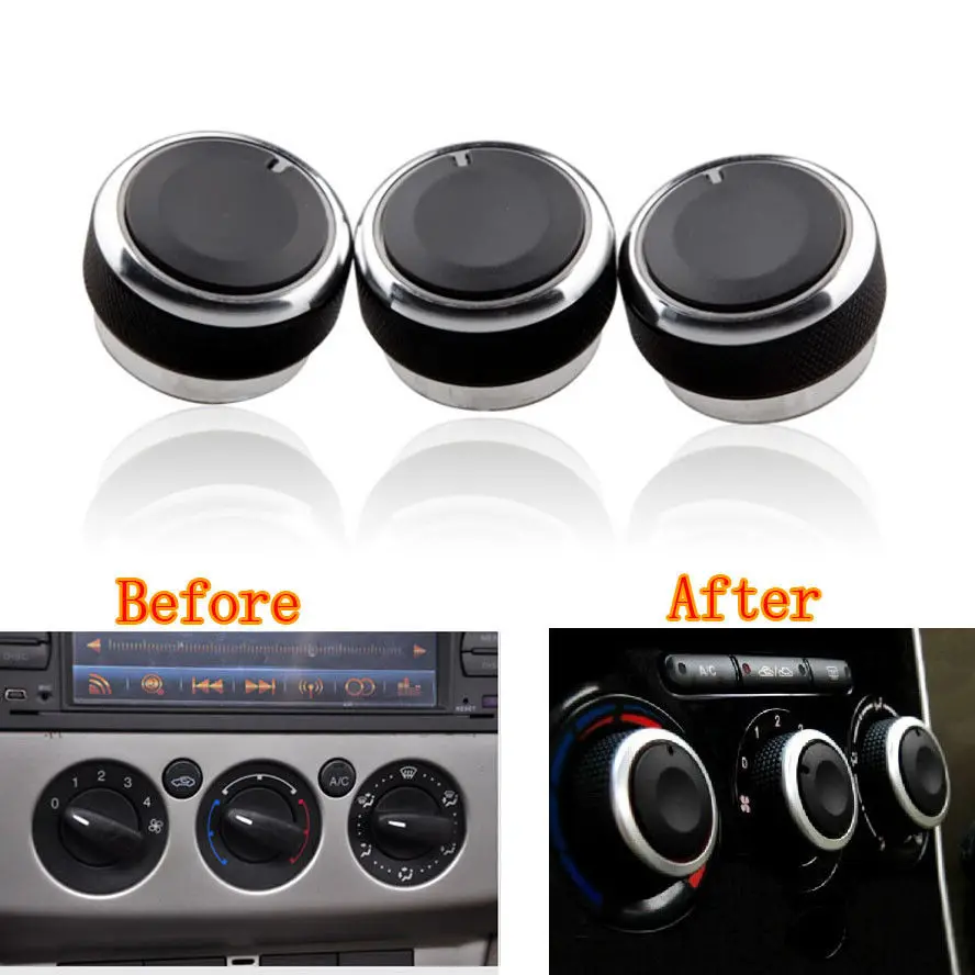 Автомобиль кондиционер регулировка переключателя ручка Крышка отделка Стайлинг Сменные аксессуары для Ford Focus 2 MK2 focus 3 MK3 Mondeo