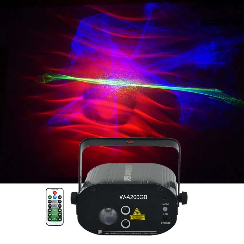 sharelife mini luz de laser digital aurora verde azul hialuronica dj iluminacao para palco led rgb controle remoto para shows e festas gb 01