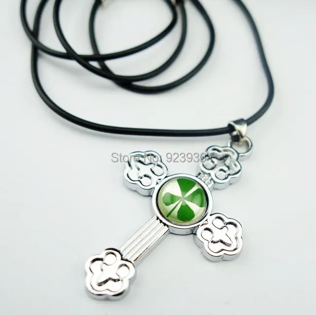 12 pcs Trendy Real Irish Four Leaf Clover Shamrock Pendant Amulet Fine Cross Lucky clover Saint Patrick's Day Gift