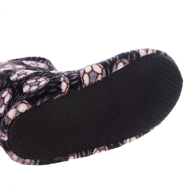 Mntrerm 2022 New Large Size Winter Home Slippers Men Indoor Shoes Floor plush Slippers Warm Cotton Football pattern Flat Shoes
