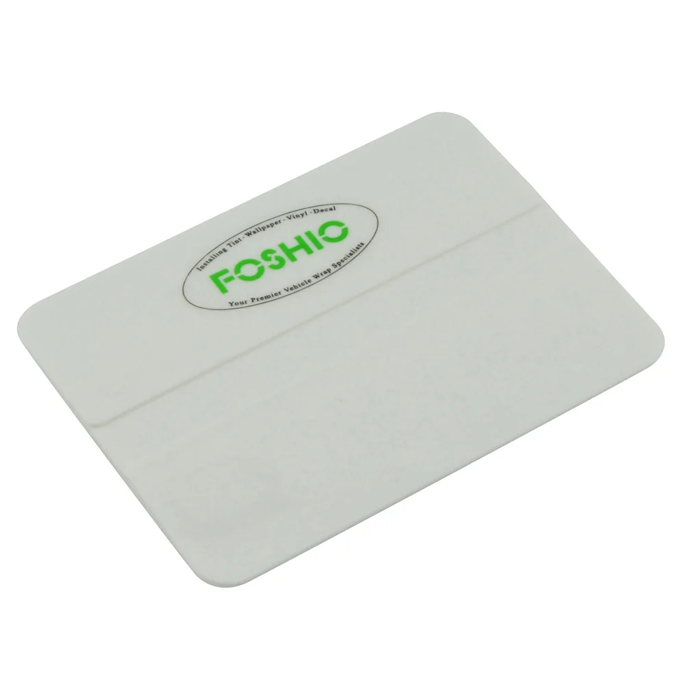 FOSHIO 4pcs White Card Squeegee Car Wrap Tools Scraper 10*7.3cm Window Tint Tools Auto Glass Cleaning Tools Vinyl Film Wrapping