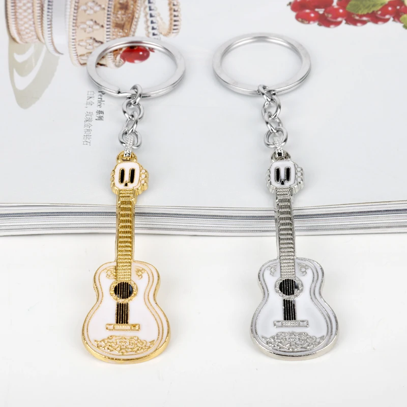 Guitar Model Metal Keychain And Bag Pendant Jewelry Keyring Beautiful Gift -50