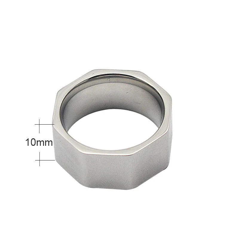 Finger Ring Stainless Steel Ring Women Fashion Jewelry Ring Best Present Wide Silver Color Irregular Ring for Women