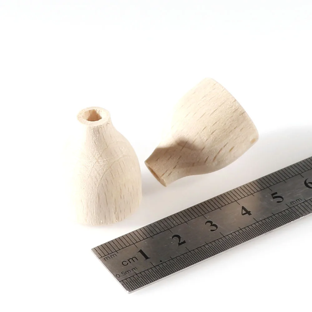 20 sztuk/zestaw niedokończone naturalne drewno Craft kapelusz ręczny drewniany zabawki lalki rzemiosło farba DIY Stain Kid\'s Party ślubny wystrój