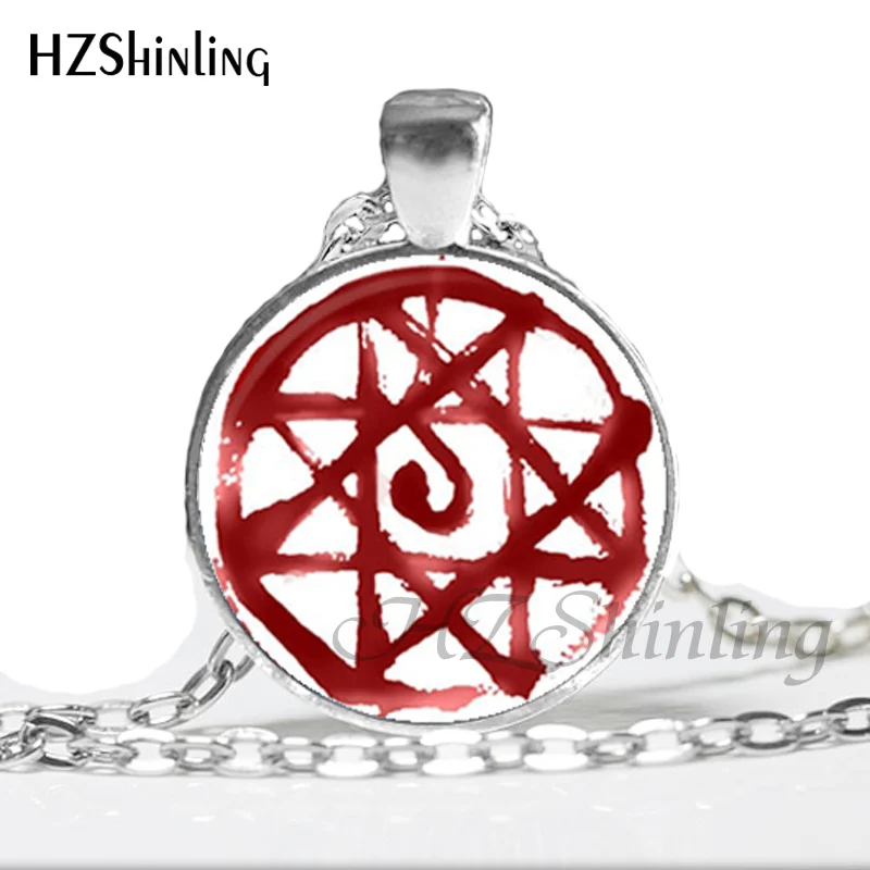 NS-00527 New Fashion Fullmetal Alchemist Pendant Blood Seal Jewelry Glass Dome Pendant Necklace HZ1