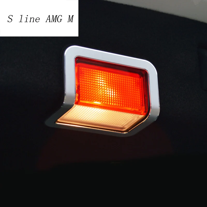 Car Styling trunk warning Light for Mercedes Benz GLK CLS ML GL GLC C E Class W205 W213 Auto trunk door lamp decorative stickers