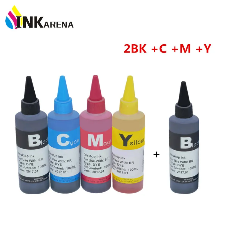 5 x 100ml PGI450 CLI451 CISS Refill Cartridge Dye Ink For Canon PIXMA MG5440 IP7240 MX924 MG5540 MG5640 MG6640 Inkjet Printer