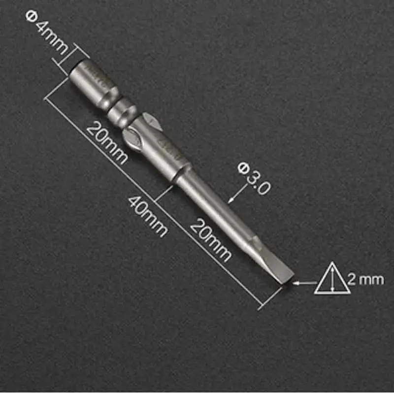 4 Stücke Magnetische Dreieck Schraubendreher Bohrer 800 4mm Round Shank Elektrische Treiber Bits Handwerkzeuge